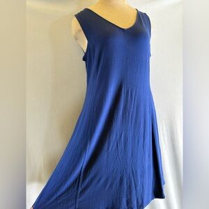 Eileen Fisher Vibrant Blue Knit Tank Dress